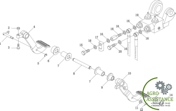 Тормозной гидроцилиндр YTO-X1204