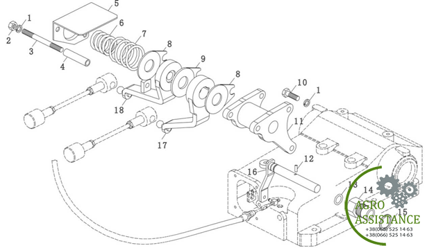 Механизм управления распределителем YTO-X904
