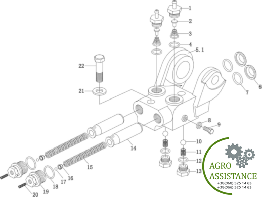 Ремкомплект тормозного цилиндра YTO-X1204