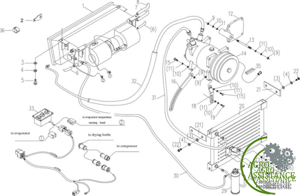 Компрессор кондиционера YTO-X1204
