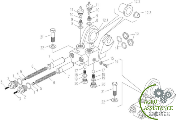 Тормозной цилиндр в сборе YTO-X804