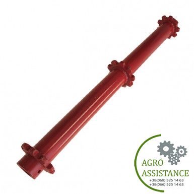 Вал зірочковий верхній приводу транспортеру похилої камери вал воступає за крайні зірочки