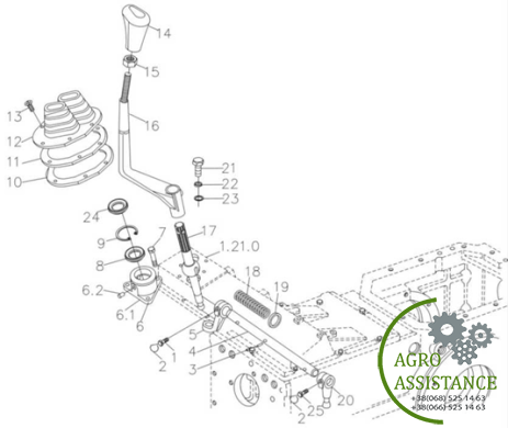 Важелі управління передачами YTO-X904