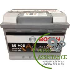 Акумулятор стартерний BOSCH AGM 6CT-60 ЕВРО (S5A050)