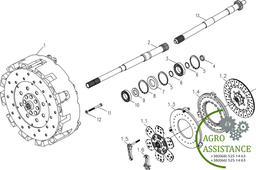 Зчеплення YTO-X804 (11")