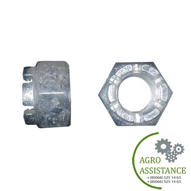 324-200-000209 Гайка М36 шкворня балансира причепа (корончатая) TO-26 | Agro Assistance | Agro Assistance