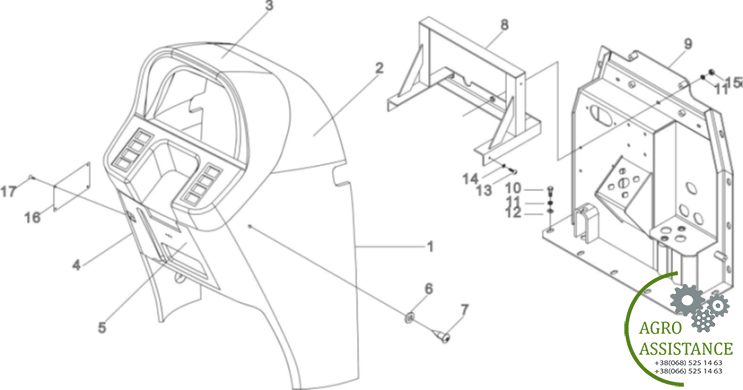 Приборная панель YTO-X1204